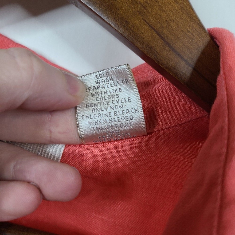 Studio Works Vintage Linen Button Front Shirt Womens Small - Picture 5 of 7